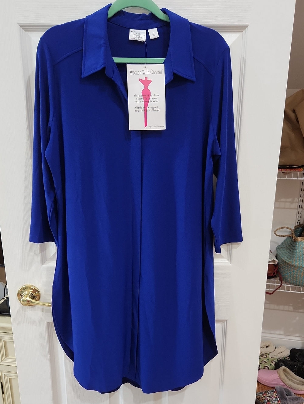 WOMEN WITH CONTROLL BY RENEE SZ L BLUR SHAPING TUNIC, DRESS, COVER UP HI-LO